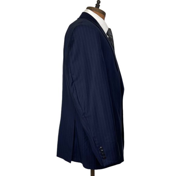 44R JOS A BANK RESERVE mens Blue Pinstripe Lanificio Cerruti 120's Italy Jacket - Picture 2 of 8